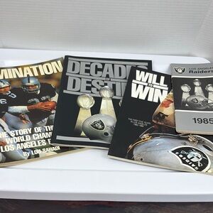 NFL Raiders Collection of Memorabilia Books and More